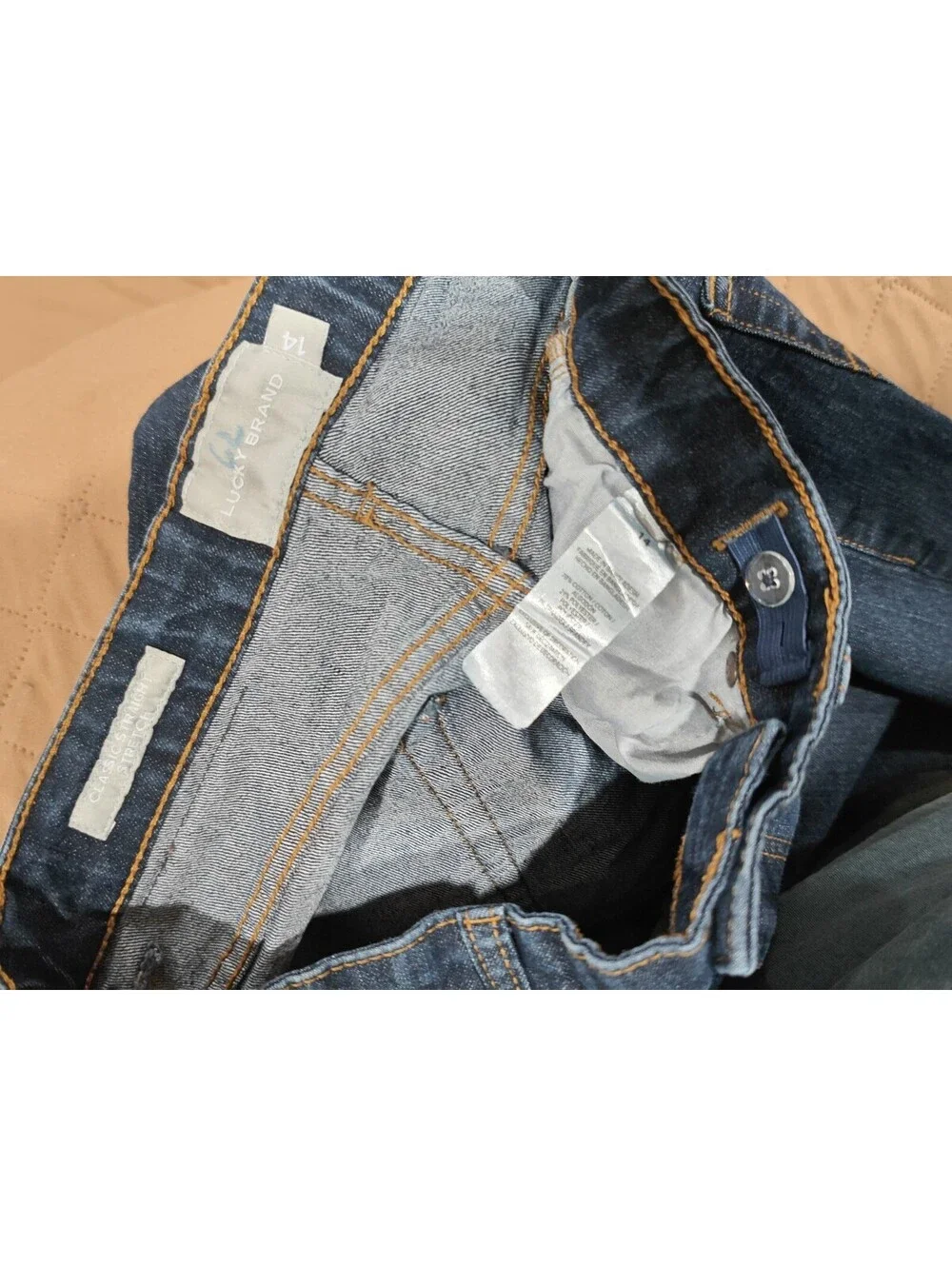 Lucky Brand Boys' Dark Blue Denim Jeans Size 14
